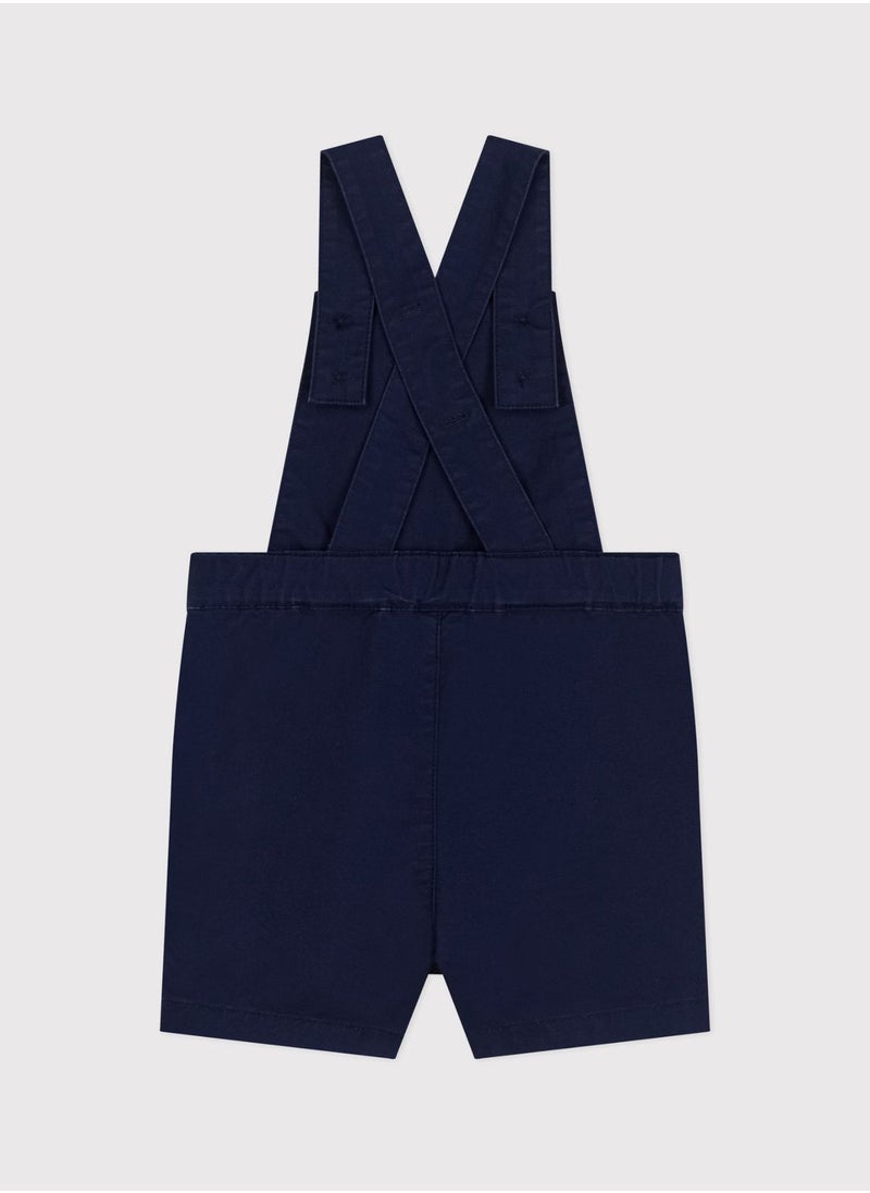 Kids Serge Dungaree Shorts