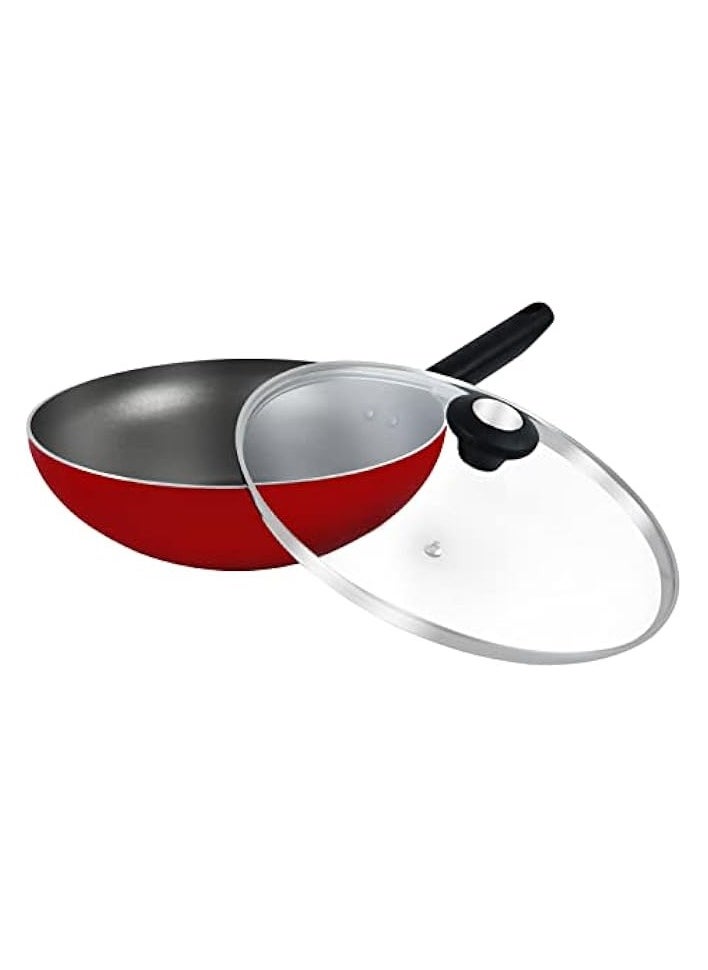 Red 26 cm Classique Covered Wok,