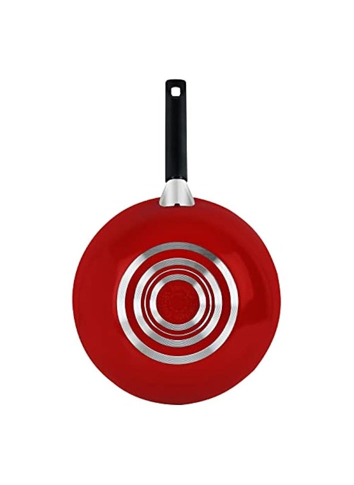 Red 26 cm Classique Covered Wok,