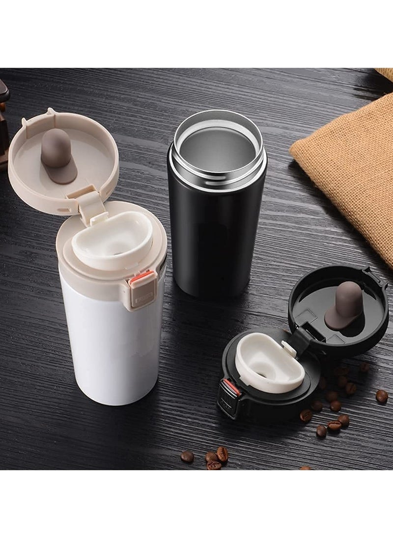 Insulated Travel Coffee Mug with Lid, Coffee Mug Double Wall Stainless Steel Tumbler Vacuum Flask Bottle Thermo Tea Mug