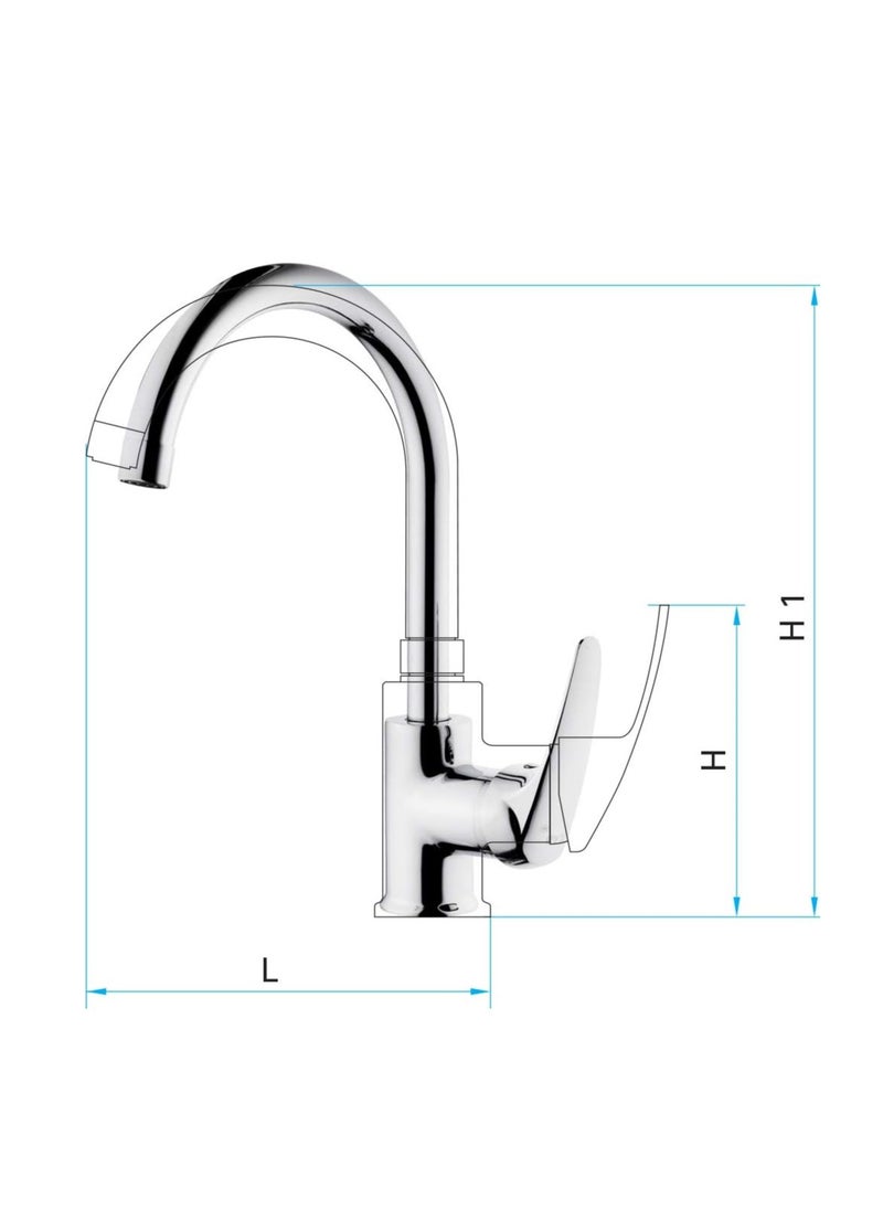 Reyhan Faucet Sigle lever kitchen mixer - 9231316