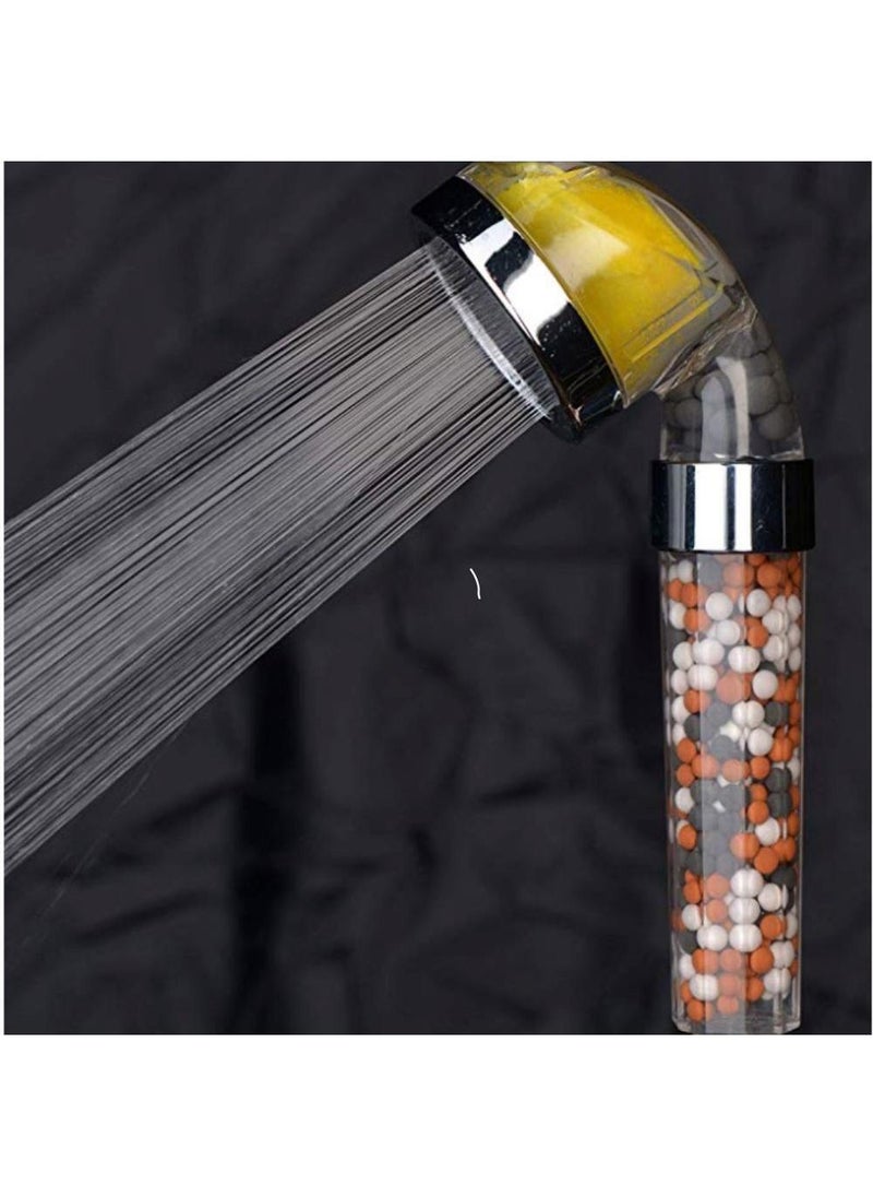 Shower Head Filter Vitamin C Shower Infuser Hard Water Softener Chlorine And Fluoride Shower Filter Water Purifying Filtered Shower Head With Beads Helps Dry Skin And Hair Loss With 3 Random Replacement Balms