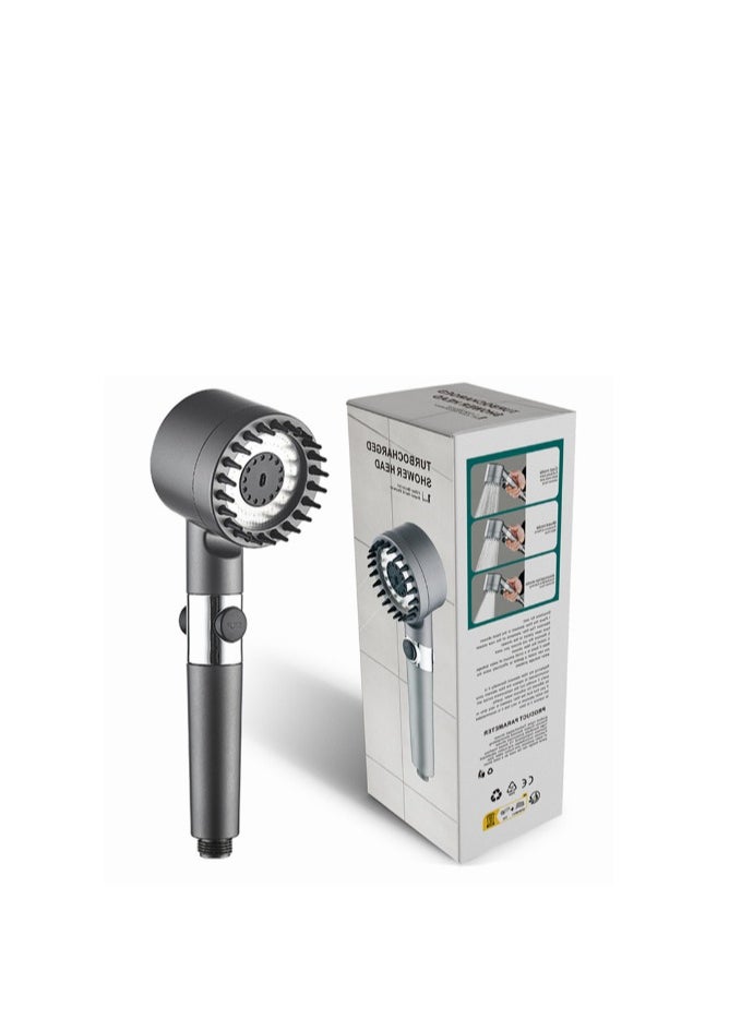 Handheld Filtered Massage Shower Head with Bracket, Enjoy High Pressure, Impurity Removal, Hair Fall Prevention, and 3 Soothing Spray Modes.