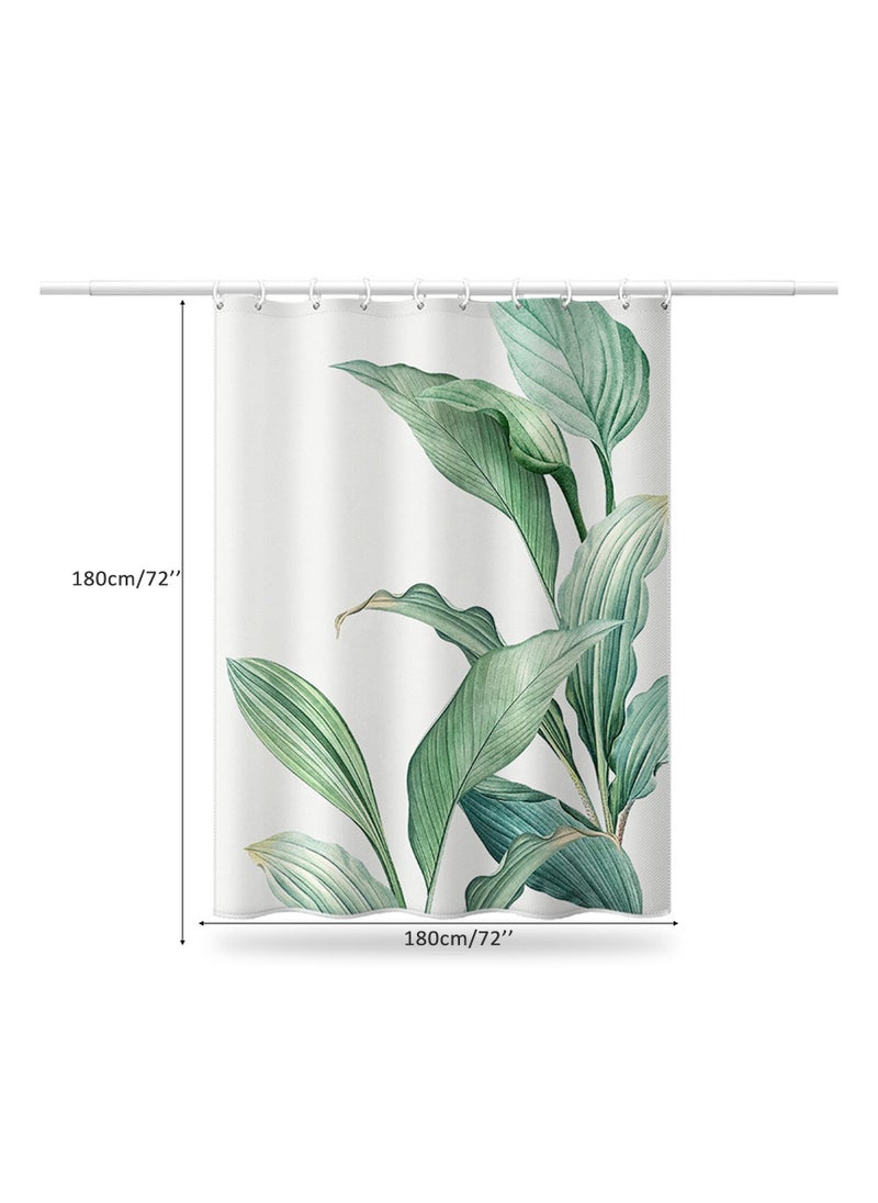 Banana Leaf Fabric Shower Curtain (72 