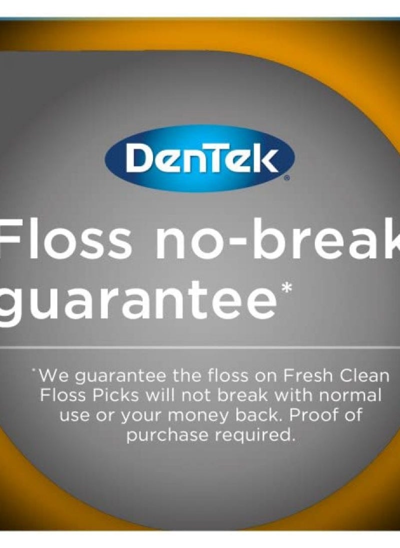 DenTek Complete Clean Easy Reach Floss Picks, Advanced Fluoride Coating, Mouthwash Blast Flavor, 75 ct. (Pack of 6)