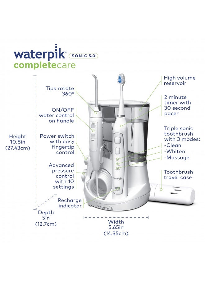 Complete Care 5.0 Water Flosser + Sonic Electric Toothbrush, White WP-861