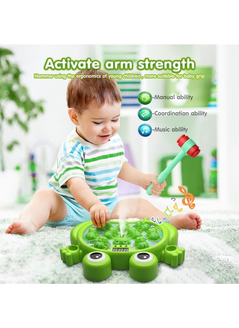 Interactive Educational Toys with Sound and Light Whack A Frog Game for Kids