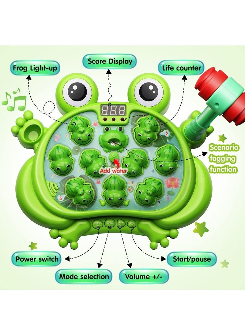 Interactive Educational Toys with Sound and Light Whack A Frog Game for Kids