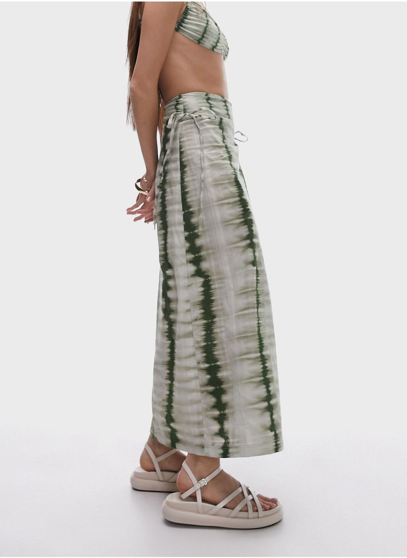 Printed High Waist Skirt