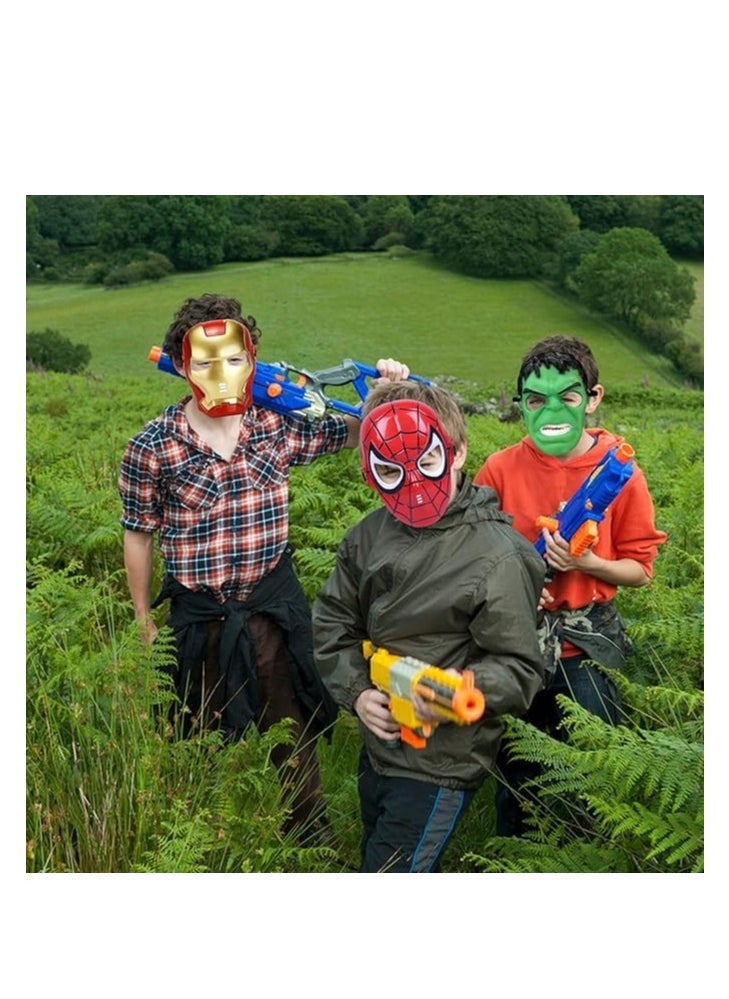 Super Hero Set of 5 Superhero Cartoon Plastic Mask for Kids Roleplay - Superhero Birthday Party Props Return Gift (Superhero-Face-Mask) (Super-Hero-Mask-5pcs)