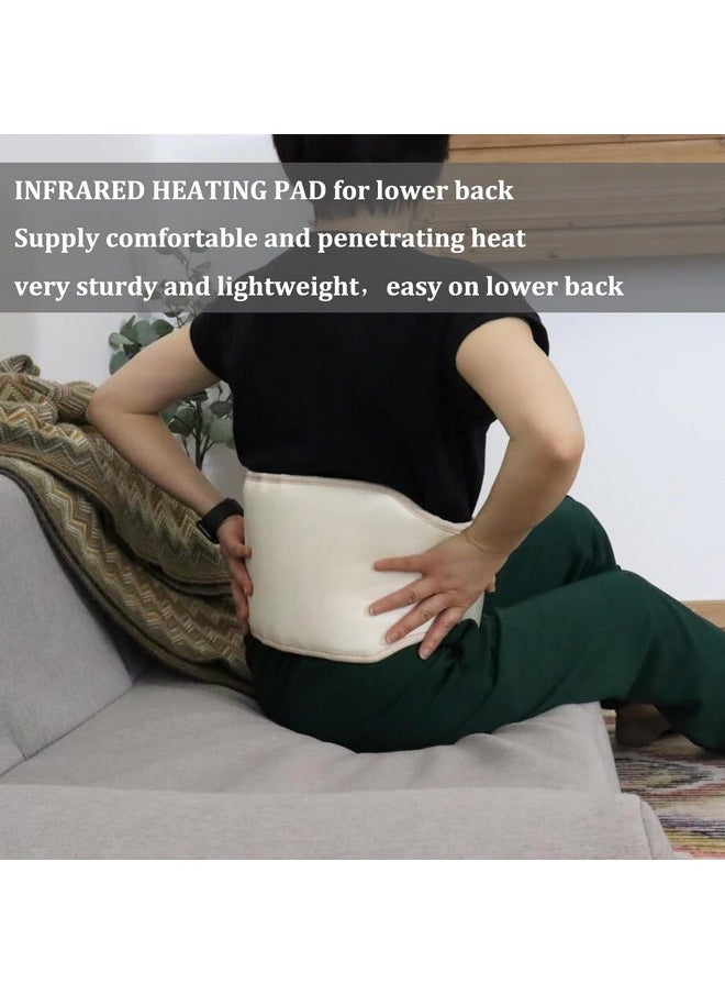 Acada Infrared Heating Pads For Lower Back Far Infrared Back Belt Portable Bio Mats With Natural Stone Amethyst Green Aventurine Therapy For Lumbar, Promote Blood Circulation