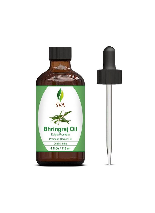 Sva Bhringraj Premium Carrier Oil 4Oz (118Ml) With Dropper For Hair Oiling, Scalp Massage & Skin Care