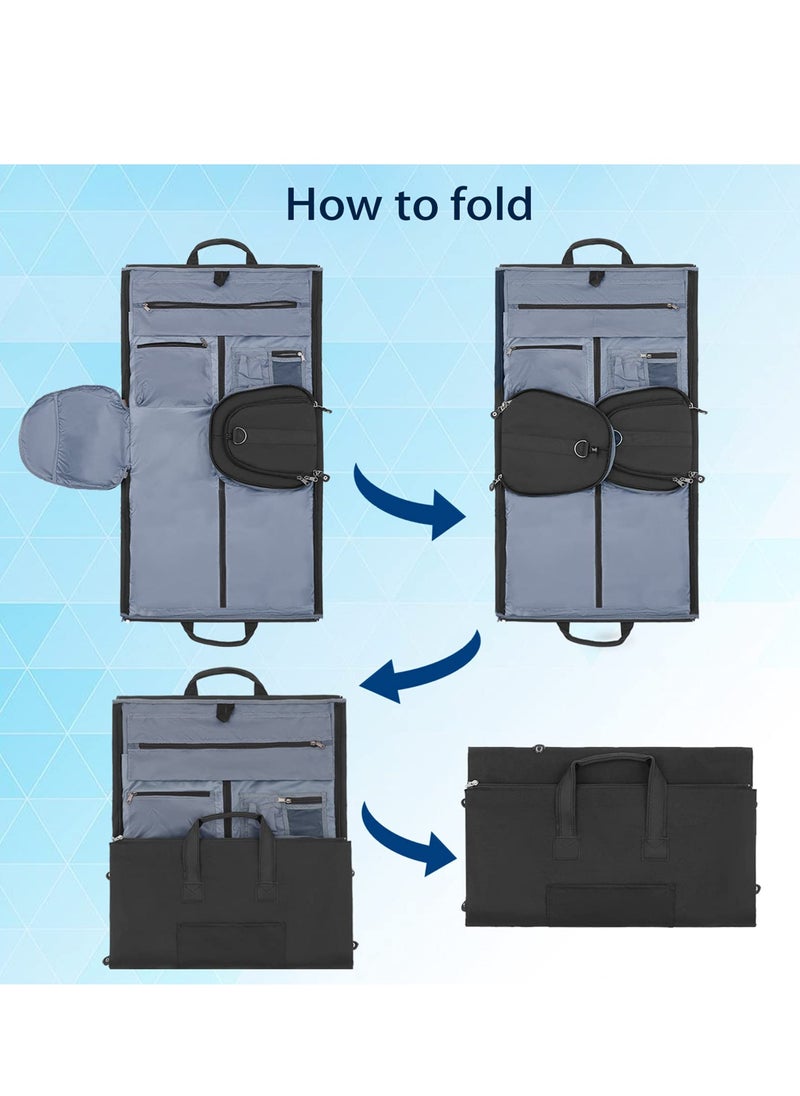 Garment Bags, Convertible Garment Bag with Shoulder Strap, Shoes Compartment, Convertible Travel Garment Bag,Carry on Garment Duffel Bag for Men Women, Weekender Bag