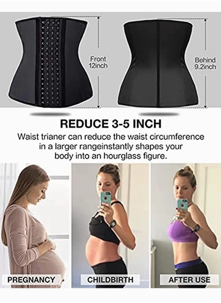Waist Trainer for Women Latex Underbust Corsets Cincher Hourglass Body Shaper 4 Hooks