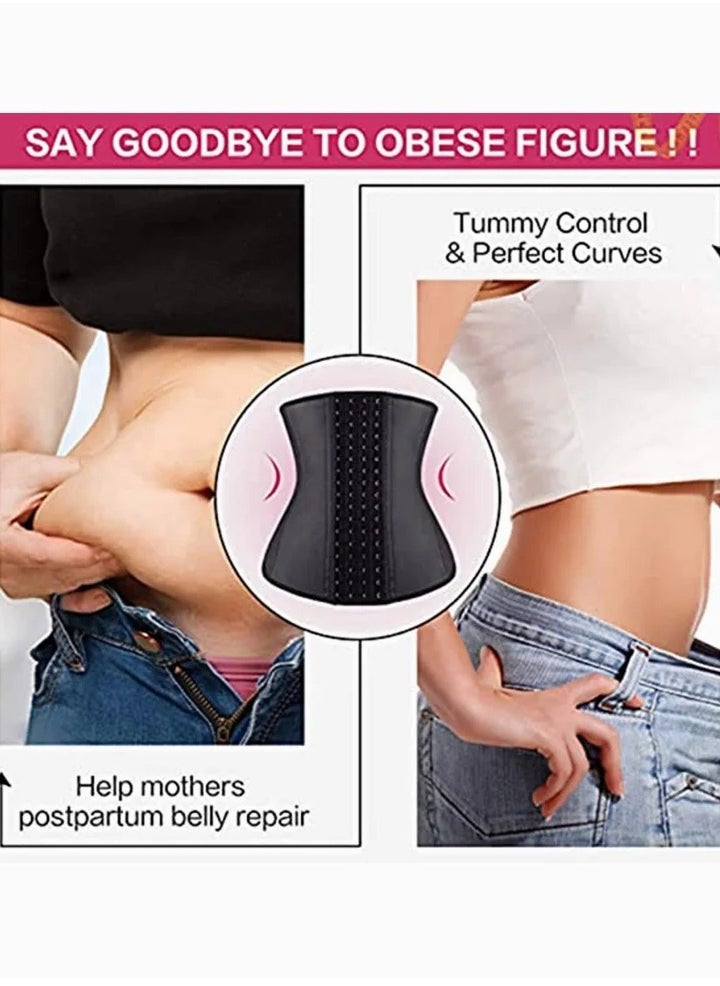 Waist Trainer for Women Latex Underbust Corsets Cincher Hourglass Body Shaper 4 Hooks