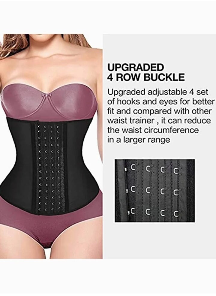 Waist Trainer for Women Latex Underbust Corsets Cincher Hourglass Body Shaper 4 Hooks