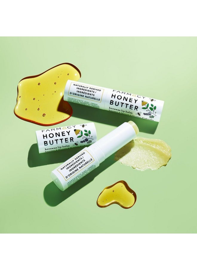 Beeswax Lip Balm - Honey Butter Moisturizing Lip Care + Chapped Lip Treatment - Enriched With Cupuaçu + Cocoa Butters, Proprietary Honey Blend And Vitamin E To Nourish, Soften + Heal (3.4G)