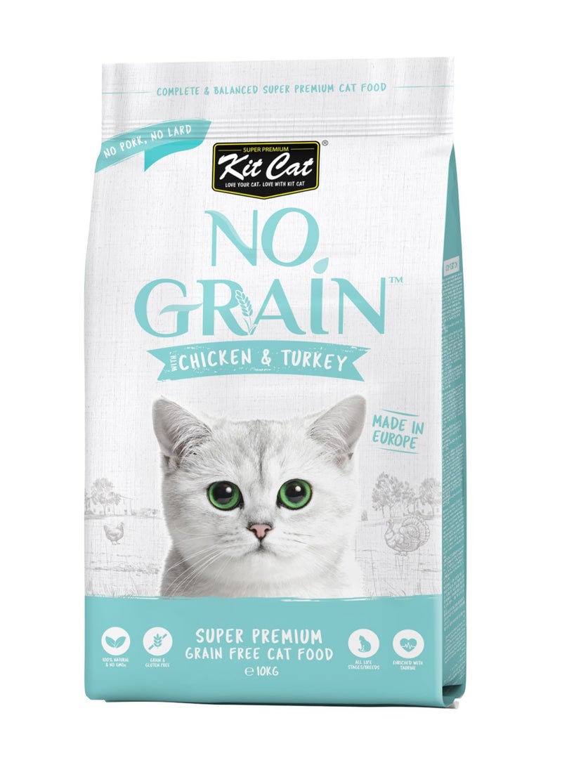 Kit Cat No Grain With Chicken And Turkey 10KG