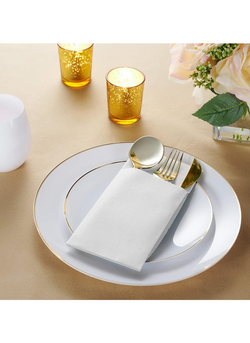 Disposable Dinner Napkins (White)