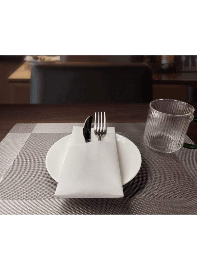 Disposable Dinner Napkins (White)