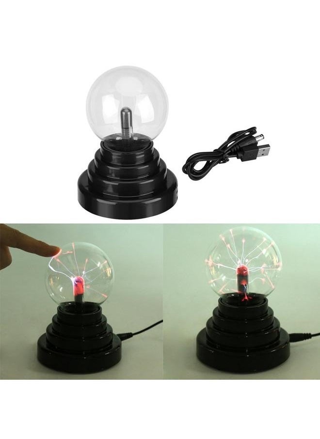 Electric Corded Plasma Ball 15centimeter，Plasma Ball Ball USB/Battery Operated Plasma Lamp Table Decoration for Home Office.