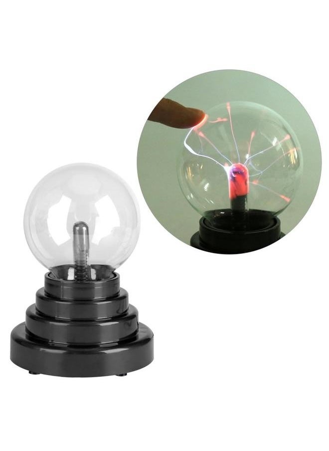 Electric Corded Plasma Ball 15centimeter，Plasma Ball Ball USB/Battery Operated Plasma Lamp Table Decoration for Home Office.