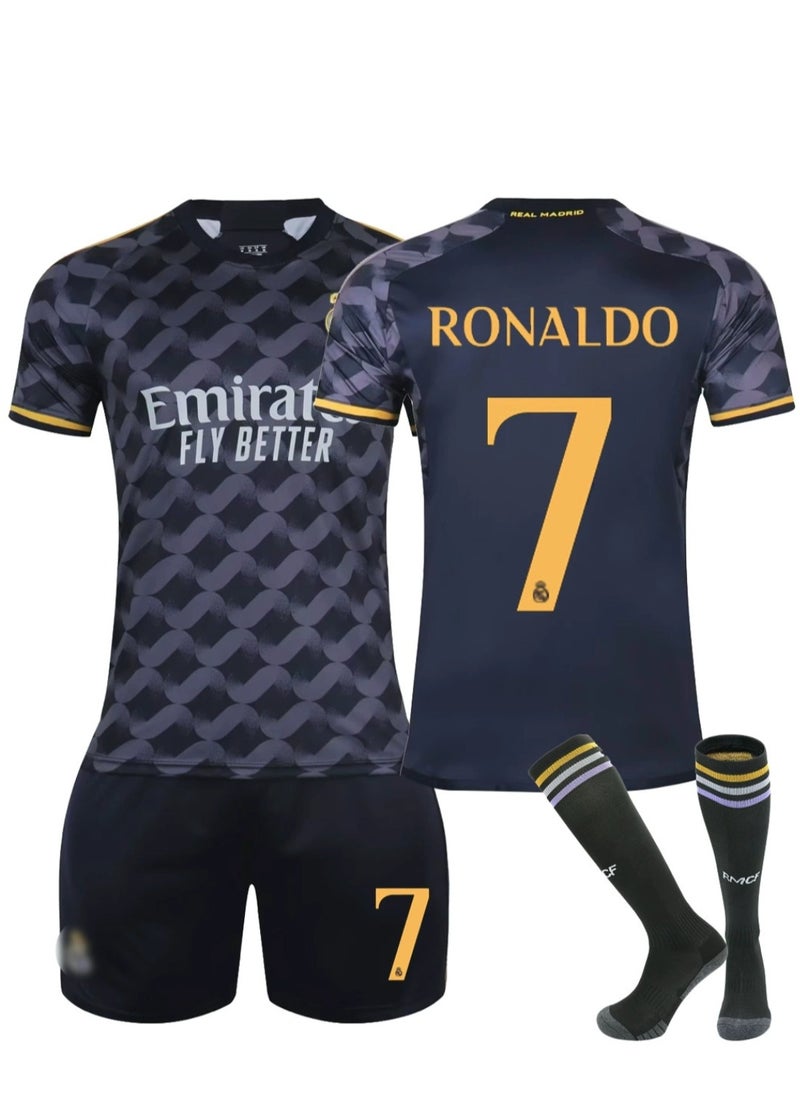 2324 Real Madrid Ronaldo #7 Football Jerseys Shirt Kids Soccer Training uniform Suit