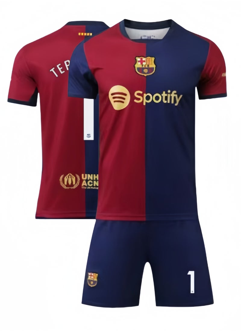 Youth Kids Soccer Jersey No. 1 Two-Piece Set