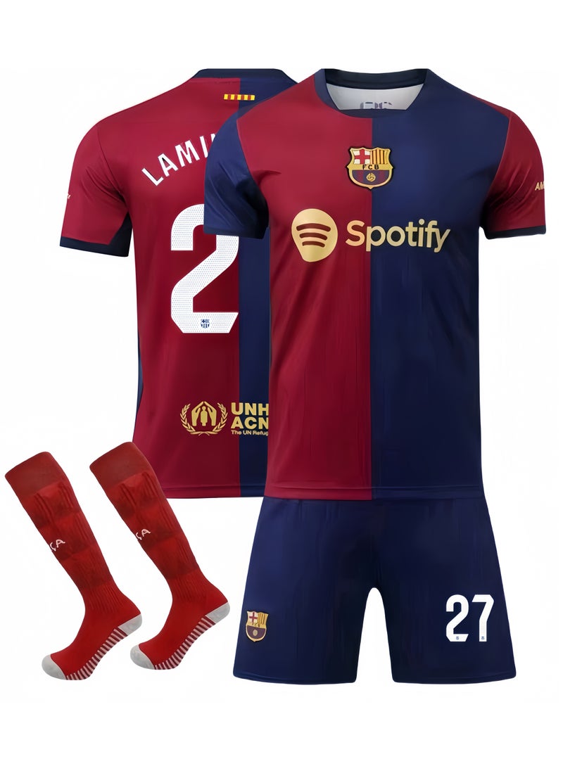 Youth Children's Soccer Jersey No. 27 Three-piece Set