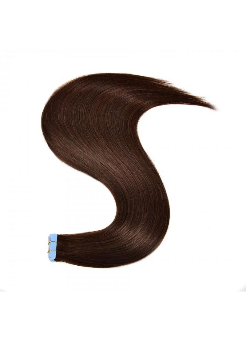 20 Piece Human Hair Extension Dark Brown 50g Tape In Human Hair Extension Premium 100% Human Hair With Invisible Tape Attached Semi Permanent Hair Extensions