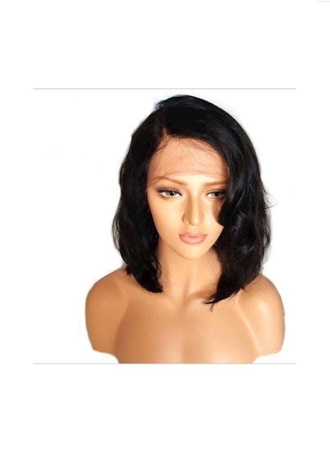 Mid Length Wavy Hand Tied Hair Wig