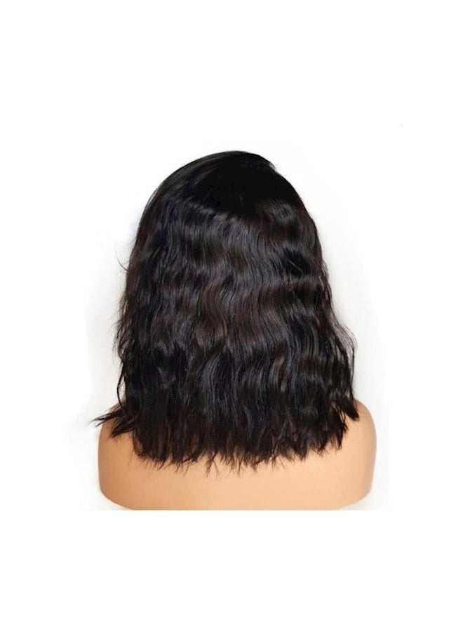 Mid Length Wavy Hand Tied Hair Wig