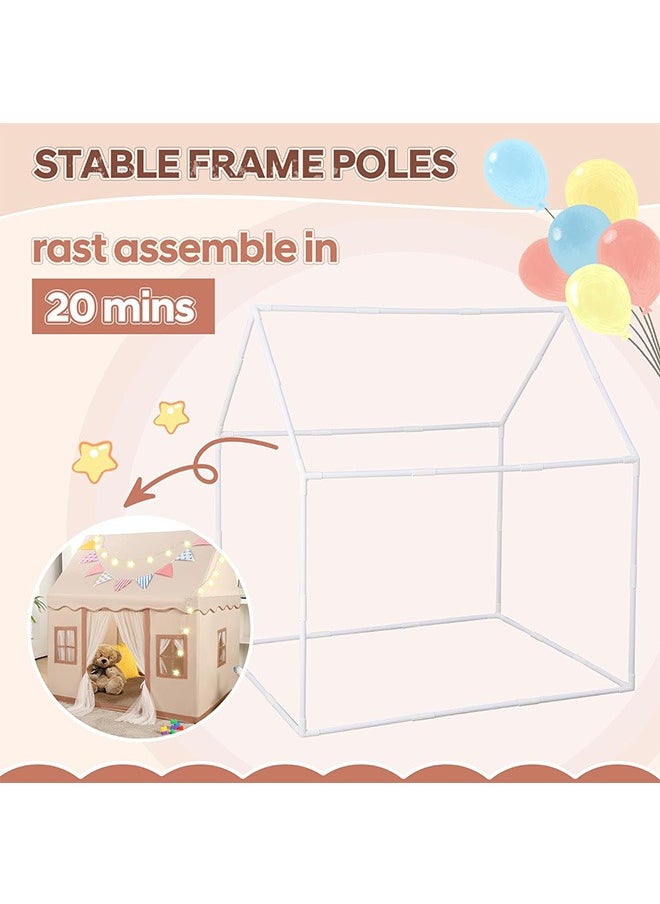 Large Kids Tent House Indoor,Toddler Play Tent With Birthday Party Decoration,Indoor Outdoor Play house for Baby Princess Castle Tent,Kids Indoor Room Toys for Boys Girls Age 3-10 Years Old