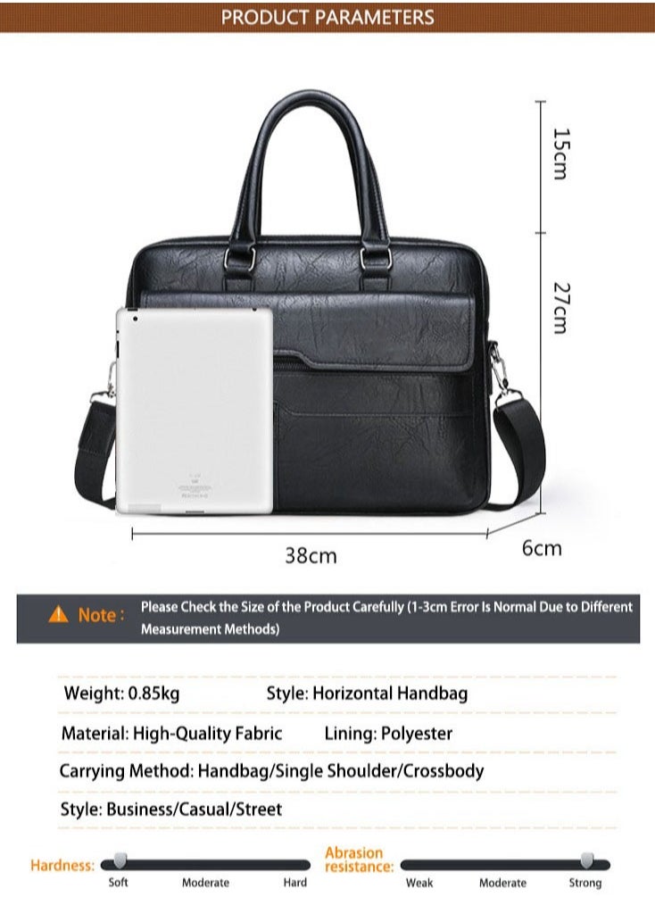 Mens Messenger Bag Leather 15 Inches Laptop Briefcase Large Laptop Bag Satchel Crossbody Bag