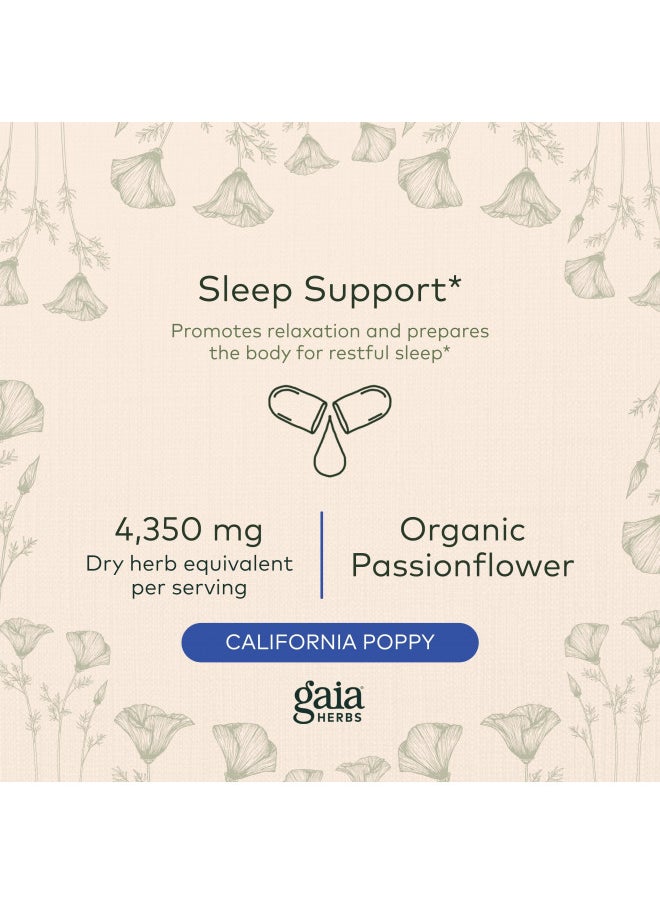 Gaia Herbs Sound Sleep   Natural Sleep Support To Promote Calm & Relaxation To Support Restful Sleep   With Valerian Root, P ionflower & More   120 Vegan Liquid Phyto Capsules (40 Day Supply)