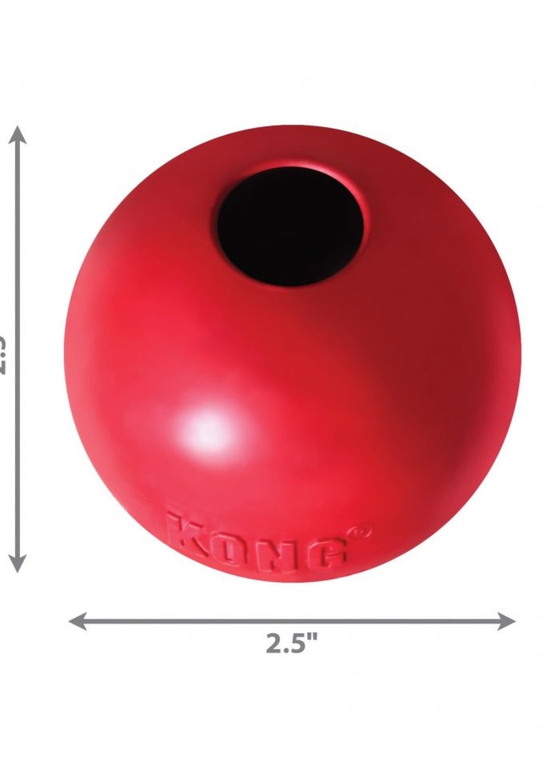 KONG - Ball with Hole - Durable Rubber, Fetch Toy - for Small Dogs