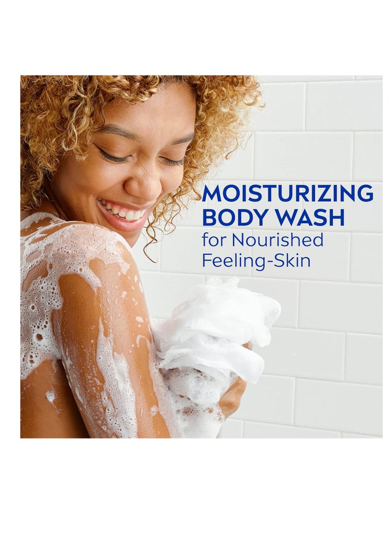 NIVEA Coconut and Almond Milk Body Wash with Nourishing Serum, 20 Fl Oz Bottle