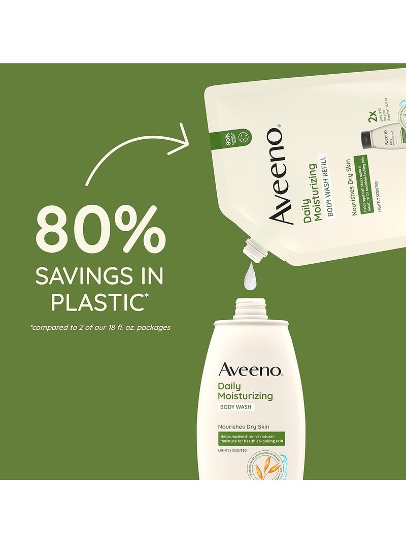 Aveeno Daily Moisturizing Body Wash, Soothing Oat, Refill, 36 Fl. Oz