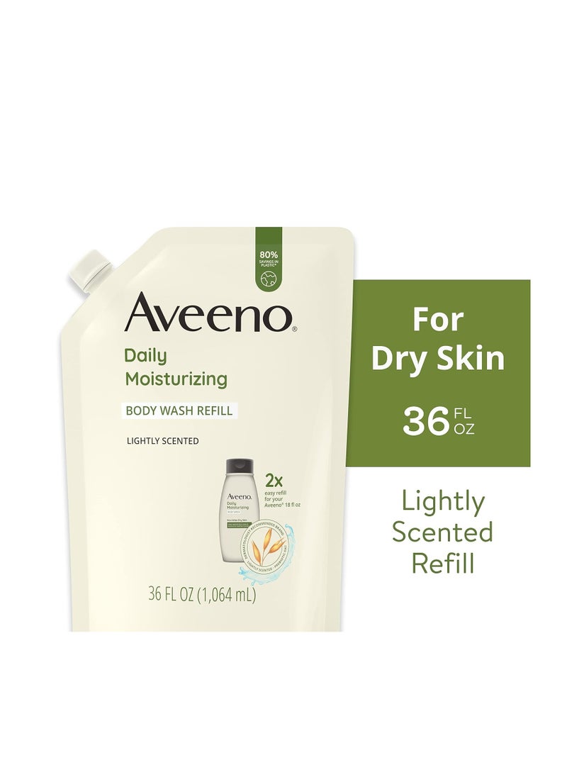 Aveeno Daily Moisturizing Body Wash, Soothing Oat, Refill, 36 Fl. Oz