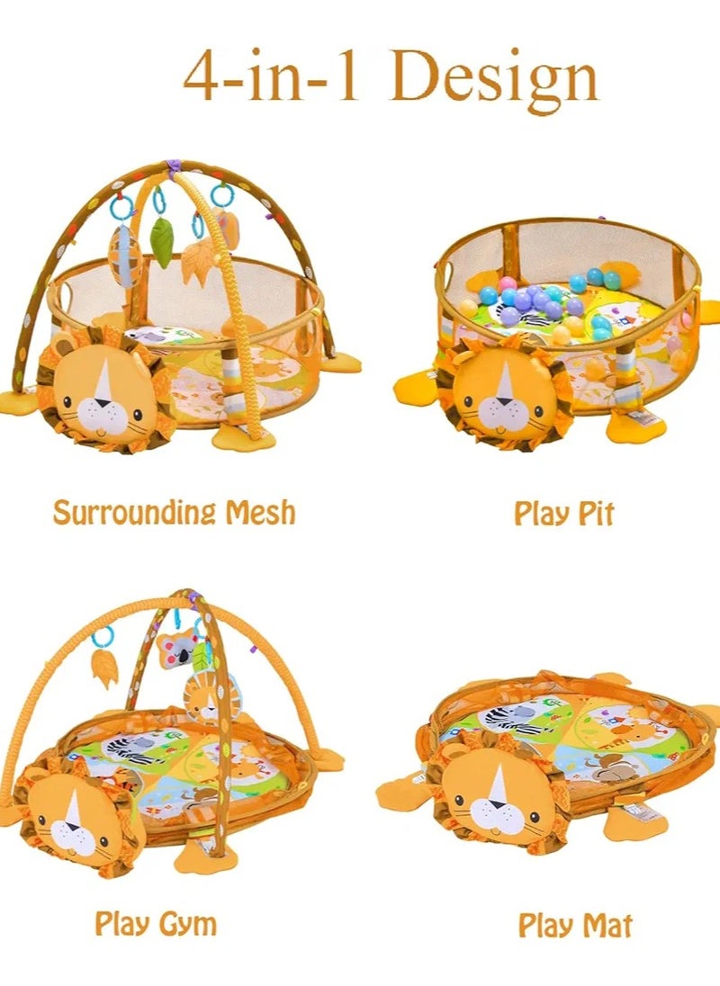 3-in-1 Baby Activity Gym and Ball Pit is a multi-functional toy that combines an activity gym, ball pit, and sometimes even a play mat in one set