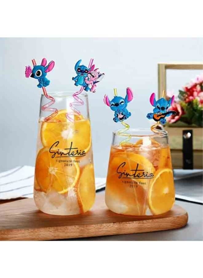 8Pcs Reusable Drinking Straws, 8 Designs Cartoon Birthday Party Supplies and Party Decorations for Kids and Adults For all parties