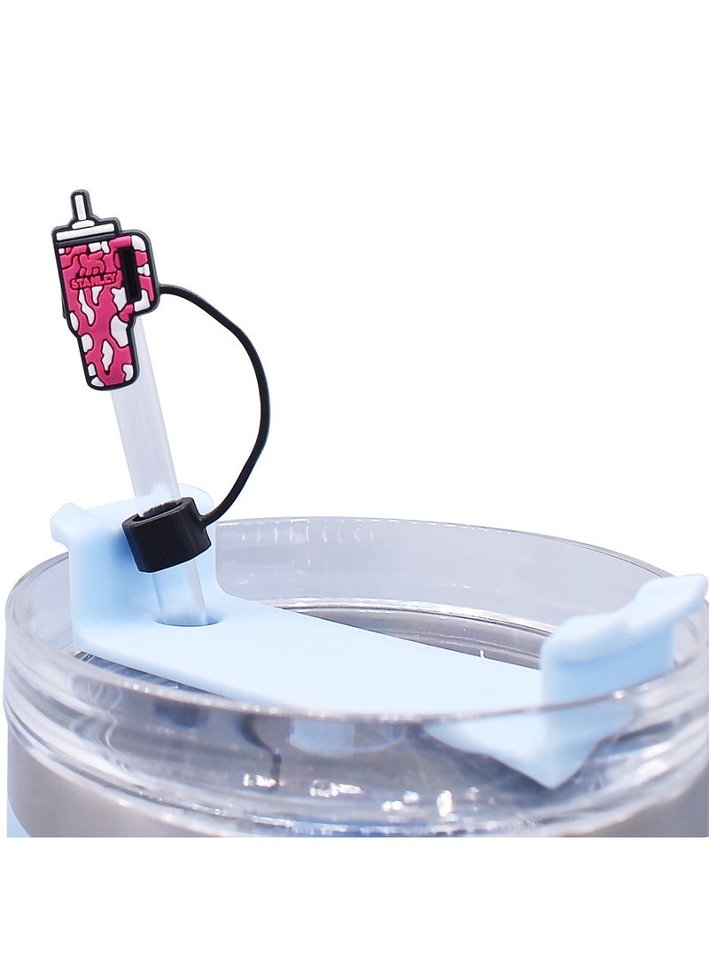 10 Pieces Silicone Straw Lids for Stanley Mugs Compatible with 30 and 40 oz Glass Handles 10mm 0.4 Dust-Proof Reusable Straw Tip Covers