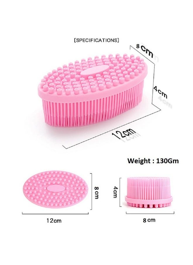 Soft Silicone Body Scrubber Body Silicone Scrubber Brush Silicone Body Wash Scrubber For Skin Exfoliation,Silicone Baby Bath Scrubber Baby Bath Brush, Silicon Bath Brush (Multi Color)