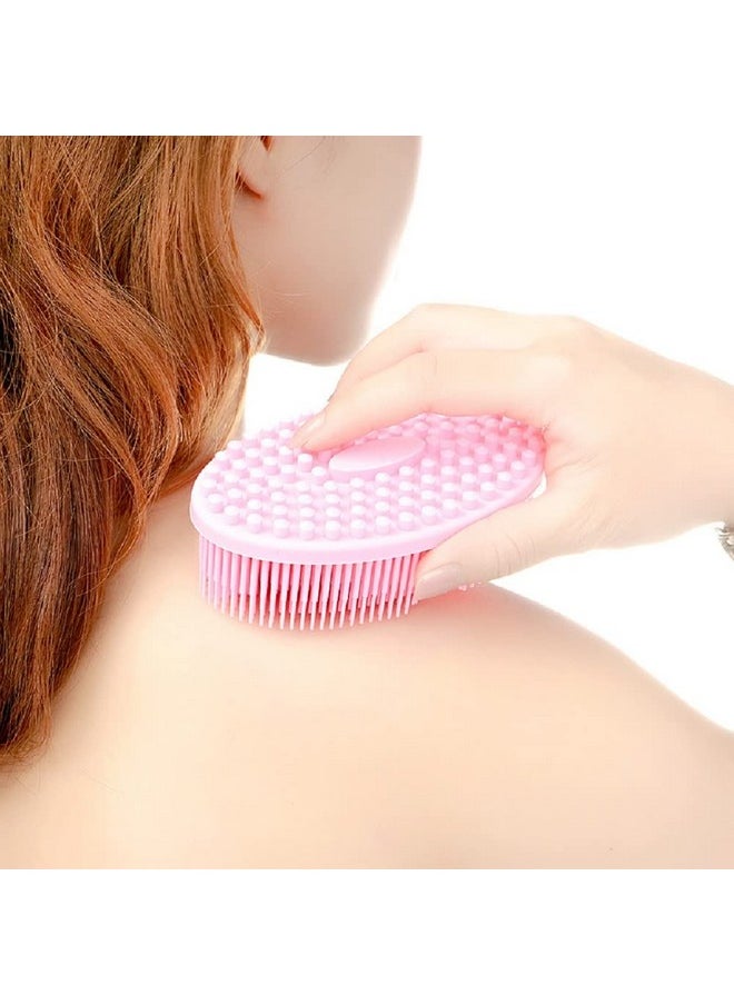 Soft Silicone Body Scrubber Body Silicone Scrubber Brush Silicone Body Wash Scrubber For Skin Exfoliation,Silicone Baby Bath Scrubber Baby Bath Brush, Silicon Bath Brush (Multi Color)