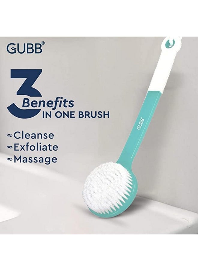 Bath Brush With Extended Handle - Dual Sided Exfoliating Brush For Cleansing, Gentle Exfoliation, And Invigorating Massage - Soft Nylon Bristles Ideal For Knees, Elbows, And Ankles - Spa-Quality Bathing Experience At Home