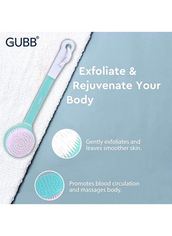 Bath Brush With Extended Handle - Dual Sided Exfoliating Brush For Cleansing, Gentle Exfoliation, And Invigorating Massage - Soft Nylon Bristles Ideal For Knees, Elbows, And Ankles - Spa-Quality Bathing Experience At Home