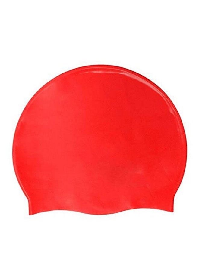 Silicone Swim Cap For Long Hair Swimming Caps For Women And Men Bathing Cap To Keep Your Hair Dry Pack Of 1