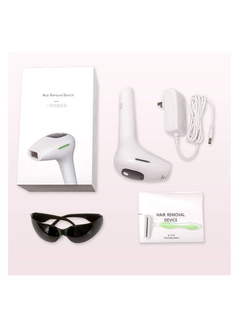 Laser Hair Removal, Permanent Hair Remover on Face and Body with Safe and Effective IPL Technology, for Men and Women, White