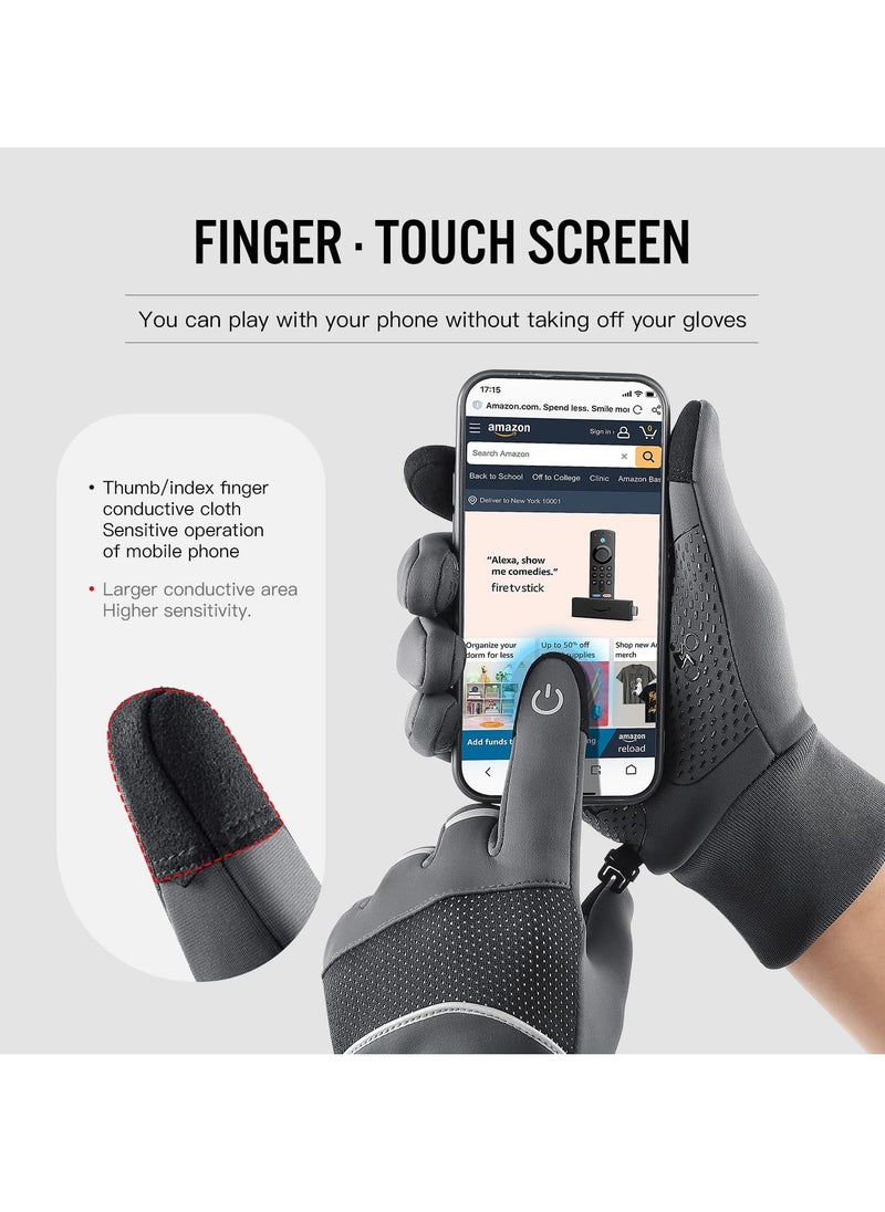 Winter Gloves - Waterproof, Thermal, Touchscreen Friendly for Outdoor Sports, Running, Biking, and Driving - Unisex Design for Men and Women