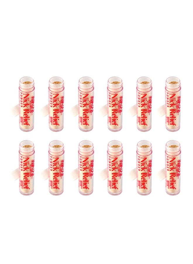 Pack Of 12 Nick Relief Styptic Powders